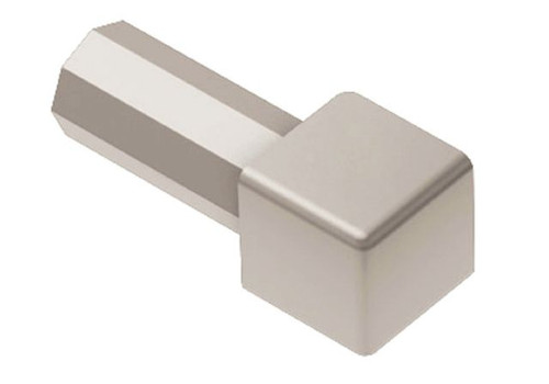 Schluter QUADEC - 3/8" Inside/Outside Corner - Satin Nickel - (EV/Q100AT)