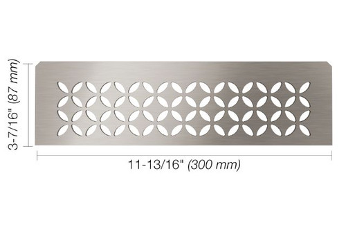 Schluter SHELF-N - Floral Design - Brushed Stainless Steel - (SNS1D5EB)