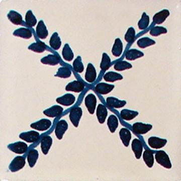 Talavera 4" x 4" Tile - Arbor Azul