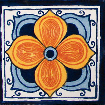 Talavera 4" x 4" Tile - Flor AM
