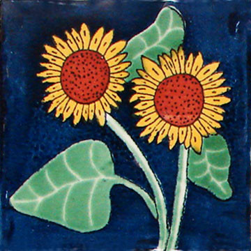 Talavera 4" x 4" Tile - Giralsol F/AZ