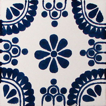 Talavera 4" x 4" Tile - Madrid Azul
