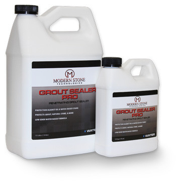 Modern Stone Grout Sealer Pro - Clear Penetrating Sealer - Water-Based