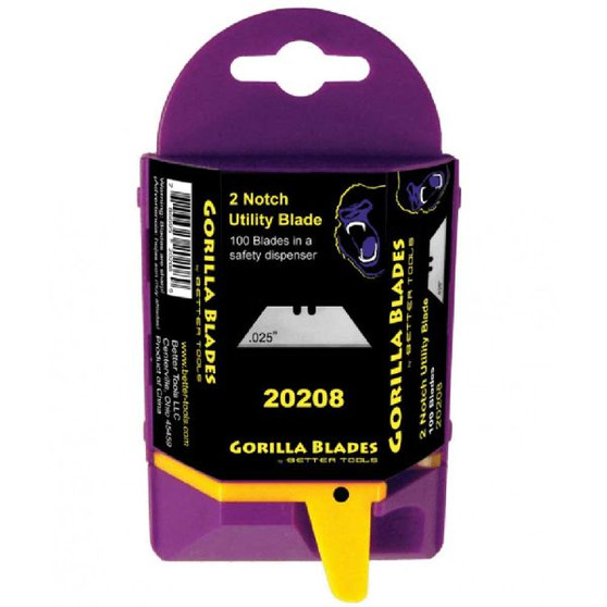Better Tools 2-Notch Heavy Duty Utility Blade in Safety Dispenser - 100-pack - (20208)