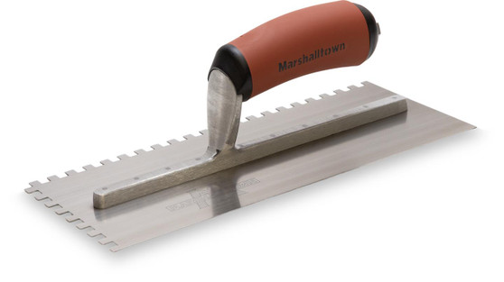 Marshalltown 11" x 4.5" Square-Notched Trowel - 1/4" x 1/4" x 1/4"