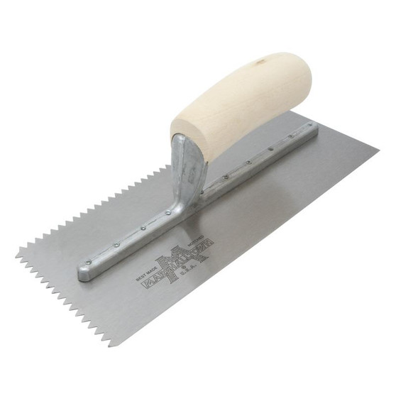 Marshalltown 11" x 4.5" V-Notched Trowel - 1/2" x 15/32"
