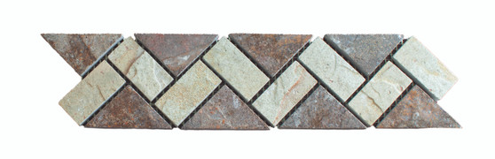 Listello - Accent Tile Mosaic - LDI224 Spacco Di Cava Walkway