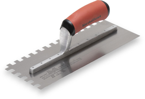 Marshalltown 11" x 4.5" Square-Notched Trowel - 3/8" x 3/8" x 3/8"