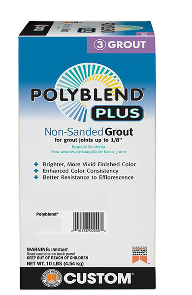 Custom Building Products Polyblend Plus Grout - Non-Sanded - 10 lbs