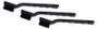 Toothbrush-style Cleaning Brush - Black Coarse Bristle - Set of 3