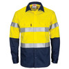 3409 DNC Paton Saint Flame Retardant 2 Tone Cotton Shirt with 3M F/R Tape - L/S Yellow/Navy 3409 DNC Paton Saint Flame Retardant 2 Tone Cotton Shirt with 3M F/R Tape - L/S Yellow/Navy