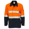 3458 DNC Patron Saint Flame Retardant Two Tone Drill ARC Rated Welder's Jacket with 3M F/R Tape Orange/Navy