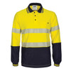3516 DNC HiVis Segment Tape Cotton Jersey Polo - Long Sleeve Yellow/Navy 3516 DNC HiVis Segment Tape Cotton Jersey Polo - Long Sleeve Yellow/Navy