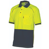 3754 DNC HiVis Cool-Breathe Front Piping Polo - Short Sleeve Yellow/Navy