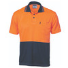 3811 DNC HiVis Two Tone Cool Breathe Polo Shirt Short Sleeve Orange/Navy 3811 DNC HiVis Two Tone Cool Breathe Polo Shirt Short Sleeve Orange/Navy