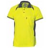 3901 DNC Cool-Breeze Contrast Mesh Polo - Short Sleeve Yellow/Navy 3901 DNC Cool-Breeze Contrast Mesh Polo - Short Sleeve Yellow/Navy