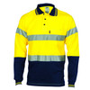 3916 DNC Hivis Cool-Breeze Cotton Jersey Polo With CSR R/Tape - L/S Yellow/Navy 3916 DNC Hivis Cool-Breeze Cotton Jersey Polo With CSR R/Tape - L/S Yellow/Navy
