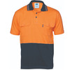 3943 DNC HiVis Cool-Breeze 2 Tone Cotton Jersey Polo Shirt with Twin Chest Pocket - S/S Orange/Navy 3943 DNC HiVis Cool-Breeze 2 Tone Cotton Jersey Polo Shirt with Twin Chest Pocket - S/S Orange/Navy