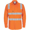 3745 DNC HiVis Cool-Breeze Cotton Shirt with Hoop & Shoulder CSR R/Tape - L/S Orange 3745 DNC HiVis Cool-Breeze Cotton Shirt with Hoop & Shoulder CSR R/Tape - L/S Orange