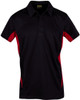 P446HB Men's Accelerator Polo Black/Red