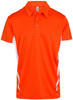 P446HB Men's Accelerator Polo Orange/White