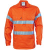3848 DNC HiVis Close Front Cotton Drill Shirt with 3M R/Tape Orange 3848 DNC HiVis Close Front Cotton Drill Shirt with 3M R/Tape Orange