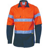 3886 DNC HiVis Cool-Breeze Cotton Shirt with 3M 8910 R/Tape - Long sleeve Orange/Navy 3886 DNC HiVis Cool-Breeze Cotton Shirt with 3M 8910 R/Tape - Long sleeve Orange/Navy