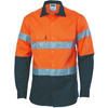3966 DNC HiVis Cool-Breeze Cotton Shirt with Generic R/Tape - Long sleeve Orange/Navy 3966 DNC HiVis Cool-Breeze Cotton Shirt with Generic R/Tape - Long sleeve Orange/Navy
