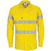 3967 DNC HiVis Cool-Breeze Cotton Shirt with Generic R/Tape - Long sleeve Yellow 3967 DNC HiVis Cool-Breeze Cotton Shirt with Generic R/Tape - Long sleeve Yellow