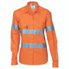 3785 DNC Ladies HiVis Cool-Breeze Cotton Shirt with 3M R/Tape - Long sleeve Orange 3785 DNC Ladies HiVis Cool-Breeze Cotton Shirt with 3M R/Tape - Long sleeve Orange