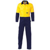 3852 DNC HiVis Cool-Breeze 2-Tone Light Weight Cotton Coverall Short Yellow/Navy