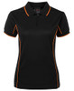 7LPI JB's Wear Ladies Piping Polo Black/Orange