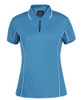 7COP1 JB's Wear Ladies Piping Polo Aqua/White