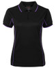 7COP1 JB's Wear Ladies Piping Polo Black/Purple