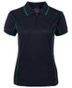 7LPI JB's Wear Ladies Piping Polo Navy/Green