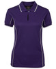 7LPI JB's Wear Ladies Piping Polo Purple/White