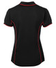 7LPI JB's Wear Ladies Piping Polo Black/Red Back