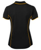 7LPI JB's Wear Ladies Piping Polo Black/Gold