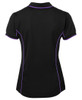 7LPI JB's Wear Ladies Piping Polo Black/Purple Back