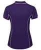 7LPI JB's Wear Ladies Piping Polo Purple/White Back