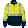 3762 DNC HiVis 2 Tone Bomber Jacket with CSR R/Tape Yellow/Navy 3762 DNC HiVis 2 Tone Bomber Jacket with CSR R/Tape Yellow/Navy