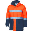 3768 DNC HiVis D/N Two Tone Parka Orange/Navy 3768 DNC HiVis D/N Two Tone Parka Orange/Navy