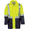 3879 DNC HiVis Two Tone Light weight Rain Jacket with CSR R/Tape Yellow/Navy