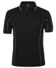 7PIP JB's Wear S/S Piping Polo Black/Pea Green