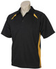 P7700 Mens Splice Polo Black/Gold P7700 Mens Splice Polo Black/Gold