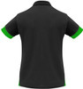 P401LS Ladies Talon Polo Black/Green Back