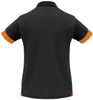 P401LS Ladies Talon Polo Black/Orange Back