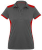P705LS Ladies Rival Polo Grey/Red