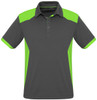 P705MS Mens Rival Polo Grey/Fluoro Lime