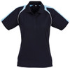 P225LS Ladies Triton Polo Navy/Spring Blue/White